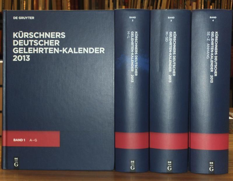 Kürschners Deutscher Gelehrten-Kalender 2013. Komplett in 4 Bänden. Bio-bib