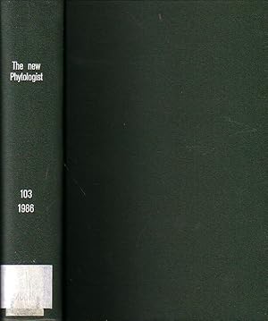 The new Phytologist. Volume 103 / 1986. Numbers 1-4 (May - August 1986). --- From the contents (m...