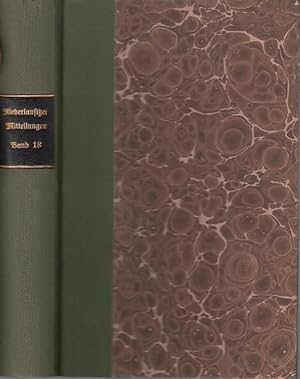 Niederlausitzer Mitteilungen. Band XVIII (18) 1927 und 1928, kpl. mit erster und zweiter Hälfte.Z...