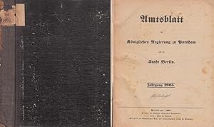 AmtsBlatt der Königlichen Regierung zu Potsdam und der Stadt Berlin. (Früher: Amtsblatt der König...