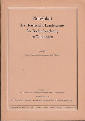 Notizblatt des Hessischen Landesamtes für Bodenforschung zu Wiesbaden. Band 86
