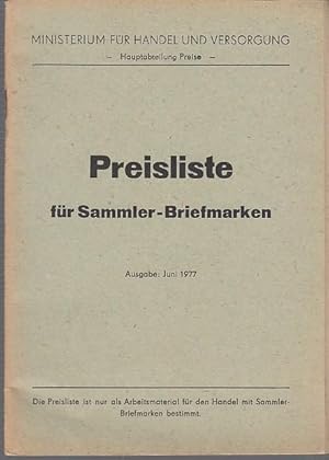 Preisliste für Sammler-Briefmarken. Ausgabe 1977. - Deutsche Ausgaben bis 1932. - Inhalt : Altdeu...