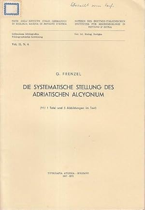 Die systematische Stellung des adriatischen Alcyonium. (Note dell'Istituto Italo-Germanico di Bio...