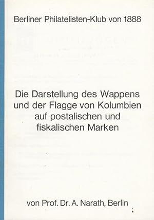 Die Darstellung des Wappens und der Flagge von Kolumbien auf postalischen und fiskalischen Marken...