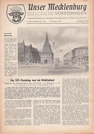 Unser Mecklenburg. Nr. 175 vom 25. Januar 1963. Heimatblatt für Mecklenburg und Vorpommern. (Tite...