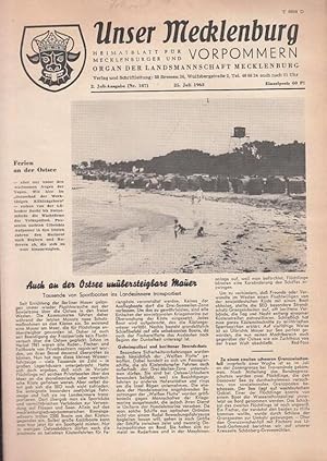 Unser Mecklenburg. Nr. 187 vom 25. Juli 1963. Heimatblatt für Mecklenburg und Vorpommern-Organ de...