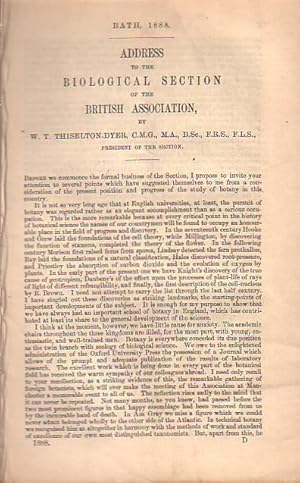Address to the biological section of the British Association. Report- 1888 - Transactions of sect...