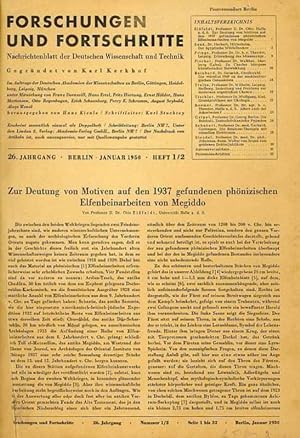 Forschungen und Fortschritte. Nachrichtenblatt der deutschen Wissenschaft und Technik. 26. Jahrga...