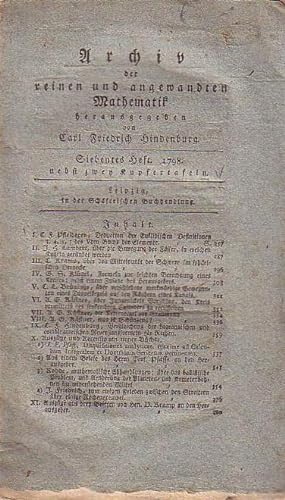 Archiv der reinen und angewandten Mathematik. 7. Heft 1798.