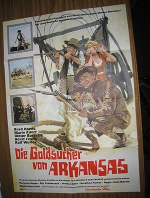 Filmplakat zu 'Die Goldsucher von Arkansas' nach Gerstäcker. Western-Farbfilm. Regie: Paul Martin...