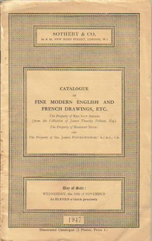 Catalogue of Fine Modern English and French Drawings etc.