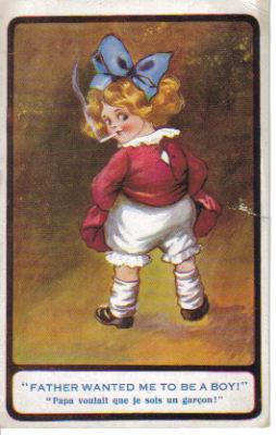 Art Postcard Girl Cigarette First World War