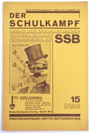 Der Schulkampf. Organ der sozialistischen höheren Schüler. Jg. II [2. Jahrgang], Heft 9, Septembe...