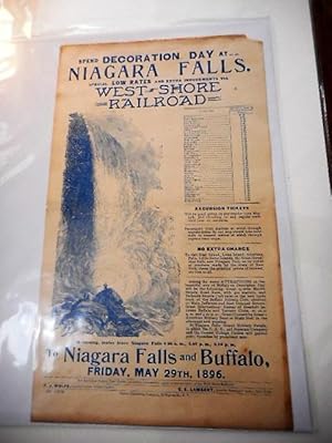 Spend Decoration Day at.Niagara Falls [Broadside fro the West Shore Railroad]