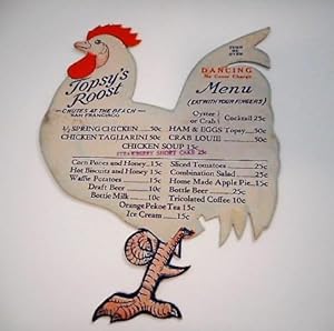 Topsy's Roost, Chutes at the Beach, San Francisco Chicken Restaurant Menu