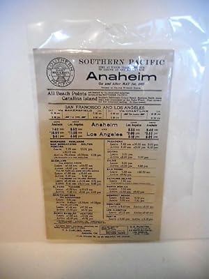 [Southern Pacific Railroad Timetable Broadside]Southern Pacific, Time at which Trains are Du to A...