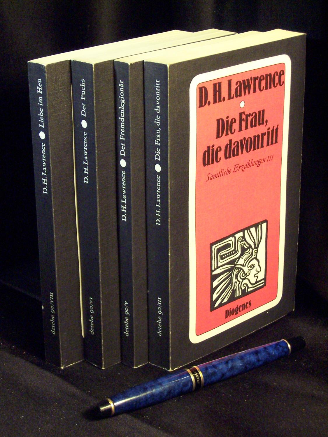 Sämtliche Erzählungen III+V + Sämtliche Kurzromane I+III - 90/III: Die Frau, die davonritt. 90/V: Der Fremdenlegionär. 90/VI: Der Fuchs. Der Marienkäfer. Die Hauptmanns-Puppe. 90/VIII: Lieb im Heu. Das Mädchen und der Zigeuner. Das Mann, der gestorben war