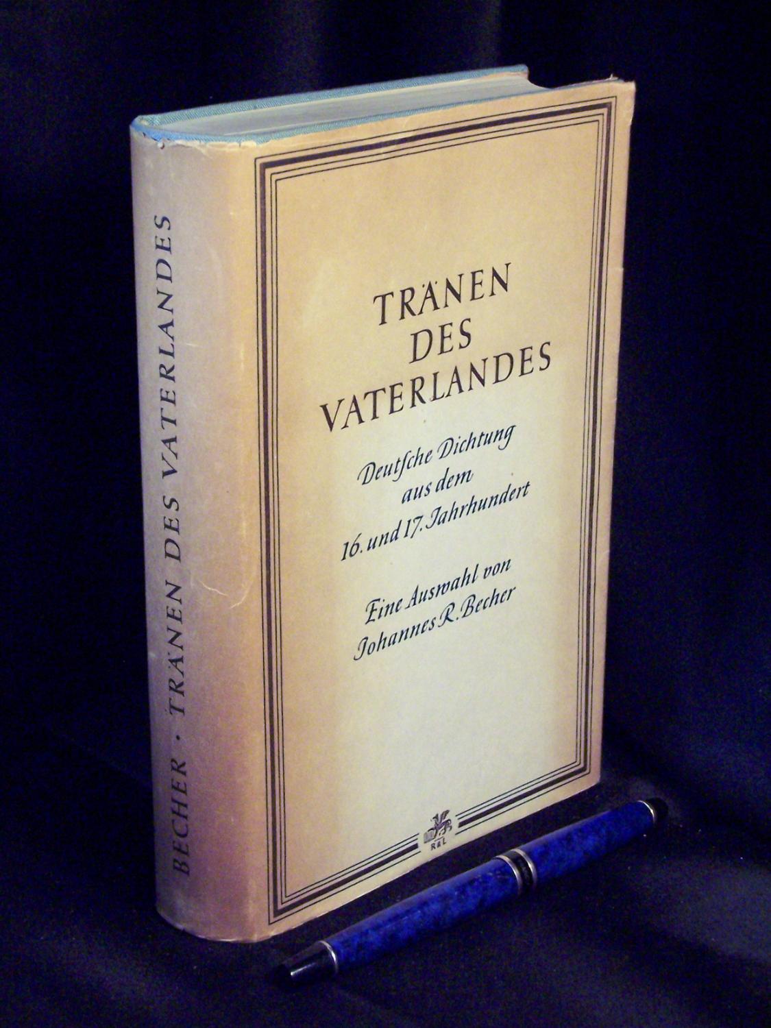 Tränen Des Vaterlandes Gedicht traenen des vaterlandes von becher - ZVAB