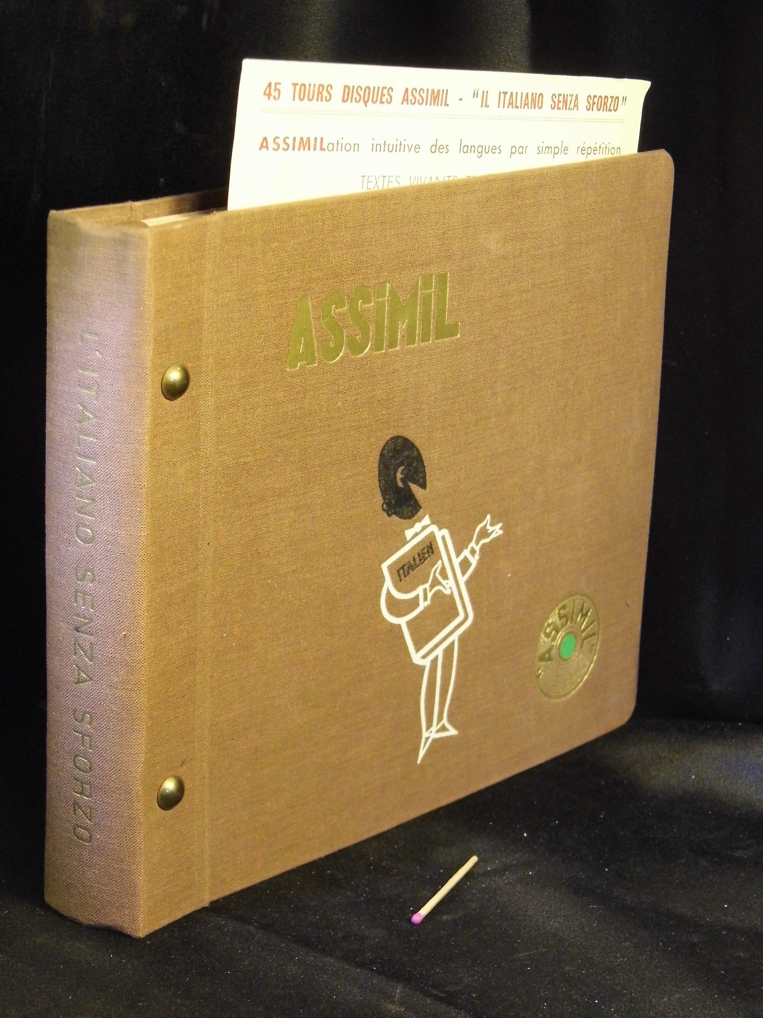45 tours disques Assimil - il italiano senza sforzo" - Assimilation intuitive des langues par simple repetition -