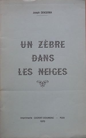 Un zèbre dans les neiges