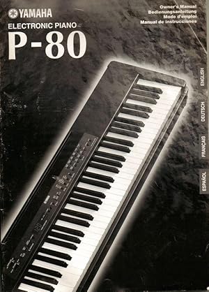 Yamaha Electronic Piano P-80 Owner's Manual