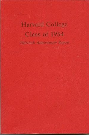 Harvard College Class of 1954, 30th Anniversary Report