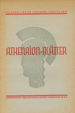 ZEITSCHRIFT - Athenaion Blaetter. Konvolut mit 2 Heften (1931))