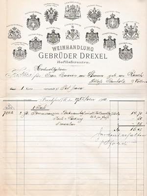 6xxxx Frankfurt/Main - Gebrüder Drexel. Weinhandlung. 1900