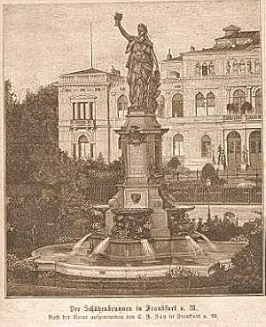 FRANKFURT - Schützenbrunnen Frankfurt. 1897