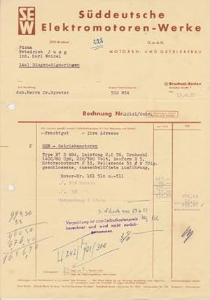 76646 Bruchsal - Sueddeutsche Elektromotoren-Werke G.m.b.H. 1951