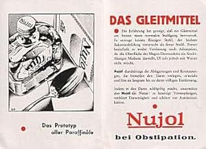 Nujol bei Obstipation. Werbepostkarte 1931