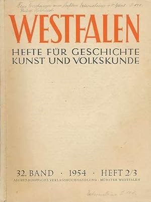 Westfalen. Hefte für Geschichte, Kunst und Volkskunde. 32. Band 1954, Heft 2/3