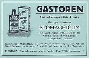 GASTOREN. Werbeblatt (um 1930)