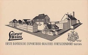 Erste Bayerische Exportbier-Brauerei Förtschendorf/Bayern. Werbeblatt (um 1960)