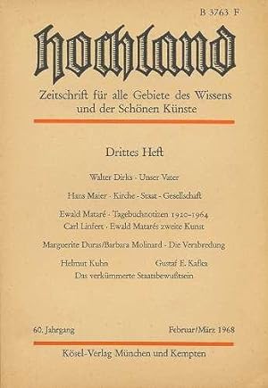 Hochland. Drittes Heft 1968