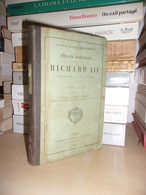 Richard III - Tragédie En Cinq Actes - Texte Anglais - Revu et Annoté Par M. L'abbé A. Julien