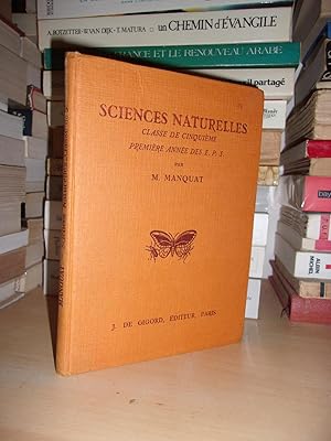 SCIENCES NATURELLES : Classe De Cinquième et Première Année Des Ecoles Primaires Supérieures