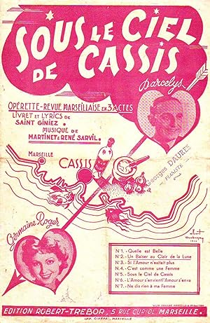 Sous Le Ciel De Cassis - N°2 : Un Baiser Au Clair De Lune - Opérette-Revue Marseillaise En 3 Acte...