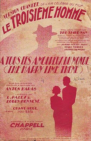 A Tous Les Amoureux Du Monde - (The Harry Lime Theme) : Version Chantée De L'air Célèbre Du Film ...