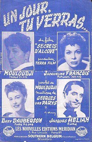 Un Jour, Tu Verras : Mouloudji, Jacqueline François, Dany Dauberson, Jacques Hélian, Du Film Secr...