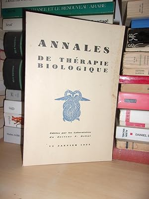 Annales De Thérapie Biologique : 15 Janvier 1933 - De L'immunisation Locale Contre La Fièvre Typh...