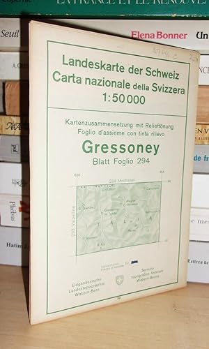 Landeskarte Der Schweiz - Carta Nazionale della Svizzera 1:50 000 N°294 : Gressoney, Kartenzusamm...
