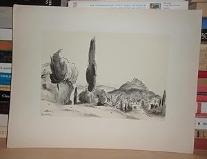 DESSIN PAYSAGES DE GRECE : De La Série De Dix Dessins Paysages De Grèce De Jean Moreau