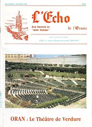 L'ECHO DE L'ORANIE N°222 - Septembre-Octobre 1992. Revue Bimestrielle Des Amitiés Oraniennes - (O...