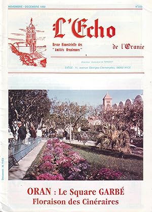 L'ECHO DE L'ORANIE N°223 - Novembre-Décembre 1992. Revue Bimestrielle Des Amitiés Oraniennes - (O...