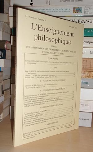 Revue de l'Enseignement Philosophique - N°5. 51e Année. Mai-Juin 2001