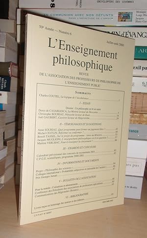 Revue de L'Enseignement Philosophique - N°6: 50e Année. Juil.-Aout 2000