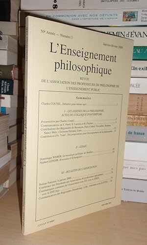 Revue de L'Enseignement Philosophique - N°3: 50e Année. Jan.-Fév.2000