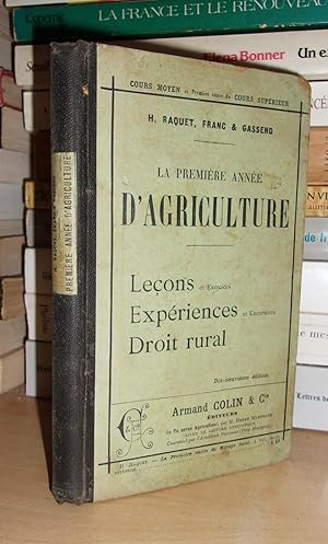 La Première Année D'Agriculture et D'Horticulture, D'après Les Programmes Officiels : Leçons, Rés...