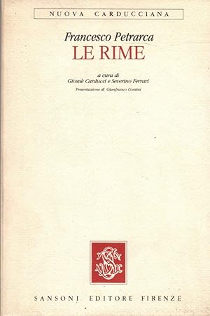 Le rime- F.PETRARCA, 1978 Sansoni editore - ST543